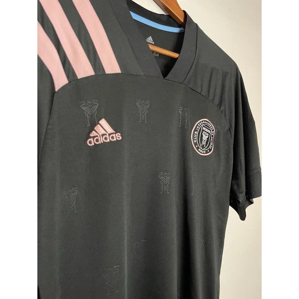 Adidas Climalite Men's 2XL Black Inter Miami Soccer Embossed Jersey Patches
